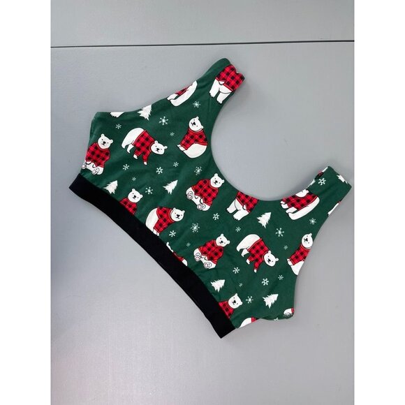 MeUndies‎ women's 4X green polar bear print unlined wireless lounge bra bralette - Picture 1 of 4